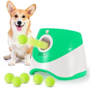 Hund Haustier Spielzeug Tennis Launcher Automatische Wurfmaschine Haustier Ball Wurfgerät 3/6/9 m Abschnitt Emission mit 3 Bällen USB-Aufladung