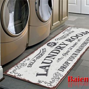 Carpets Non Slip Floor Mat Bath Entrance Doormat Self Service Laundry Bathroom Kitchen Carpet Room Decor Print Lounge Rug 230621