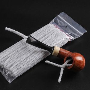 smoking shop Glass Pipes White Cotton Cleaner Cigarette Tobacco Pipe Cleaners 15cm Brush Bong 50pcs Per Pack Smoke Accessory