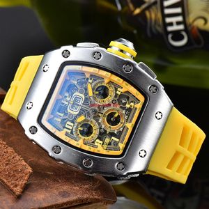 2023 Новые спортивные Quartz Watch Business Fashion Complating Процесс шесть иглы бег второй дизайн винной бочки Тип Watches2228