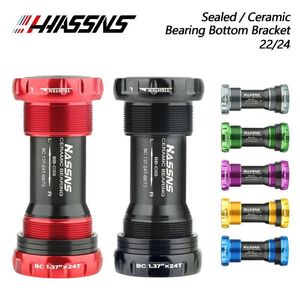 Bike Groupsets HASSNS Bicycle Bottom Bracket BB68 Sealed Ceramics Bearing For Mtb Central Movement Axis Crankset Hollowtech Crank Shaft 230621