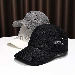 Berretti da baseball Black Wild Cap Ladies Primavera ed estate Mesh traspirante Berretti da baseball sottili Street Trend Fashion Cappello da sole elegante di mezza età x0621