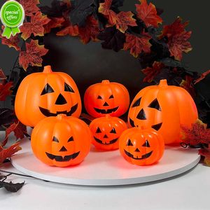 新しいハロウィーンパーティーLEDカボチャキャンドルライトプラスチックカボチャグローランタンホリデイ屋内屋外装飾バーホームプロップキッズおもちゃ