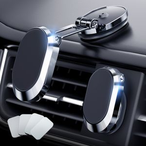 Magnetisk biltelefonhållare Magnet Telefonfäste Fällbar instrumentpanelstativ 360-graders roterbar navigeringshållare biltillbehör