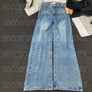 Grote maten damesbroek designer Dames Denim Zomer Lente Blue Jeans Tide Street Style Broek EVNF