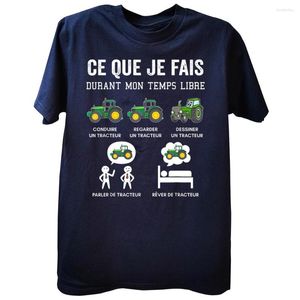 Magliette da uomo Divertente Umoristico Tempo libero Conducente di trattori Agricoltori Francia Mucche da allevamento T-shirt a maniche corte in cotone streetwear grafico