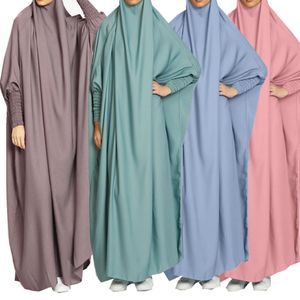 Ethnic Clothing Hooded Abaya Muslim Women Prayer Garment Hijab Dress Arabic Robe Overhead Kaftan Khimar Jilbab Eid Ramadan Gown Islamic Clothes 230620