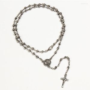 Подвесные ожерелья 4 -мм крест -кроссовые ожерелья из нержавеющей стали.