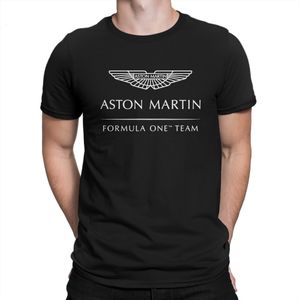 Мужские футболки Aston Martin Футболки для мужчин Формула-1 новинка из чистого хлопка футболка экипаж шеи с коротким рукавами. Классические топы 230620