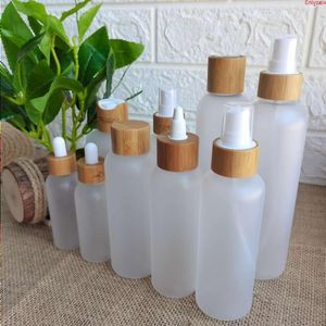 Recipientes de loção para cuidados com a pele de plástico vazios 100 unidades frasco de creme para frascos de embalagem de cosméticos em spray com produtos de bambu Mtnkn