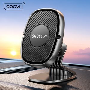 Qoovi Manyetik Araba Telefon Tutucu Stand 360 Derece Mobil Hücre Hava Havalandırma Mıknatıs Montaj GPS iPhone Xiaomi Samsung Huawei için Destek