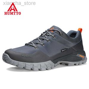 Hiking Footwear HUMTTO Trekking Sneakers for Men Waterproof Hiking Shoes Mens Leather Camping Climbing Boots Male Mountain Tactical Safety ShoesHKD230621