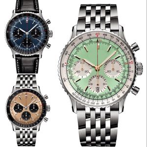 Kobiety oglądają dżentelmeński luksusowe zegarki dla mężczyzn Multi Dial Work Montre Femme Delikatne Navitimer Luminous Designer Watch 50 mm Sapphire XB010 C23