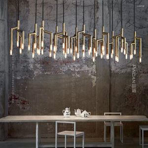 Luminárias pendentes lustre minimalista pós-moderno criativo restaurante bar decorativo