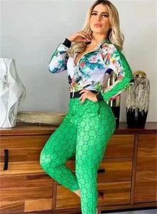 Tute da donna firmate Set da 2 pezzi Giacche e pantaloni casual a maniche lunghe Tute sportive da jogging Lettera Harajuku Sportwear Felpe pantaloni Abbigliamento moda