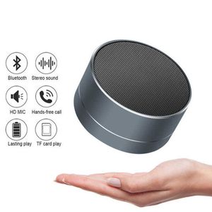 Mini alto-falantes sem fio bluetooth alto-falante pequeno subwoofer de aço portátil mini cartão presente bluetooth áudio computador notebook