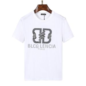 BLCG LENCIA 2023 Sommer Neue 100% Baumwolle Stoff T-shirt Männer Hohe Qualität Druck Farbe Herren Designer T shirt Paris mode t-shirts Tops 22429