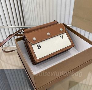 Kosmetiska väskor fall kvinnor kontrollerar hästfästaren duk klaff crossbody väska nyaste handväska rund snäpp fästfäste enskild axel messenger väskor läder 755971