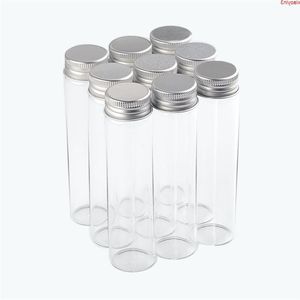 30*120*21mm 60ml Glass Bottles Aluminium Lid Perfume Liquid Container Empty Transparent Clear Gift Wishing Jars 24pcslothigh qualtit Dhjdn