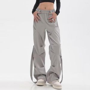 Active Pants Y2k Streetwear Cargo Women Casual Vintage Baggy Wide Leg Straight Trousers Jogger Big Pockets Oversize Overalls Sweatpants