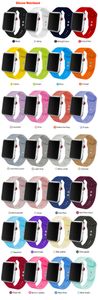 Smart Watch Bands Straps For Apple Watch Series 8 7 6 5 4 3 2 1 Ersättare Solid Color Soft Silicone Wrist Armband Sport Band Iwatch 45mm 41mm 42mm 44mm 40mm 38mm Rem