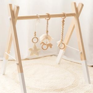 Rasseln Mobiles 1Set Holz Rassel Beißringe Baby Spielzeug Spiel Gym Mobile geboren Sensorische Struktur Baby Stillen Geschenke Handgefertigte Kinderwagen Zubehör 230620