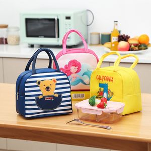 Bento Boxes Cute Lunch Bag Cartoon Box Small Thermal Insulated Pouch For Kids Child School Snacks Container Tote Handbag 230621