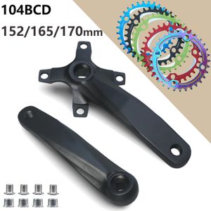 Bike Freewheels Chainwheels 152 165 170mm Bicycle Square Hole Crankset 104BCD 30 32T 34T 36T 38T 40T 42T N Wide Chainwheel Sprocket MTB Crank Arms 230621