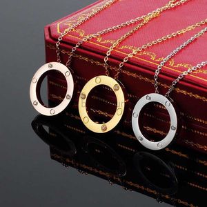 Men's and Women's Love Pendant Fashion Designer Titanium Steel Necklace Valentine's Day Gift Jewlery
