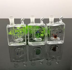 Tubi di fumo Narghilè Bong Glass Rig Oil Water Bong Mini portasigarette in vetro portatile e bottiglia per fumo d'acqua