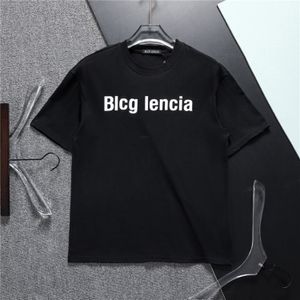 BLCG LENCIA 2023 Summer New 100% хлопчатобумажная футболка для мужчин высококачественный цвет Mens Mens Menser Designer Trub