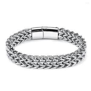 Chain Link Bracelets European And American Personality Trend Men's Titanium Steel Bracelet Jewelry Hip-hop Simple Stain
