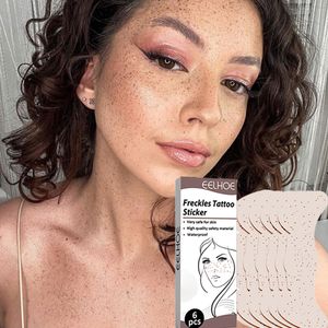 Temporary Tattoos Waterproof Freckles Makeup Fake Freckle Face Tattoo Sticker Brown Spots Make Up Patch Long Lasting Women Beauty Tools 230621