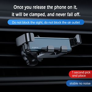 Ossky G2 Gravity Autotelefonhalter Air Vent Clip Mount Mobiler Handyständer im Auto GPS-Unterstützung für iPhone 13 12 Pro