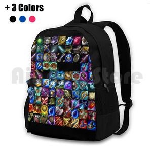 Itens de mochila Caminhada ao ar livre Equitação Escalada Bolsa esportiva Valorant Cool Slim Old School For You Trend Cs Go Book Phone Tft