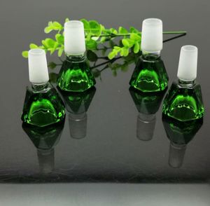 Tubi di fumo Narghilè Bong Glass Rig Oil Water Bong Accessori per sigarette a bolle di vetro con diamante verde