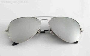 Aviatorzy klasyczne okulary przeciwsłoneczne Aviator Woman Frog Mirror Rays Męskie okulary przeciwsłoneczne Małe pilotowe okulary przeciwsłoneczne 55 mm dla dzieci metalowe szklane okulary przeciwsłoneczne dla kobiety 17rrie