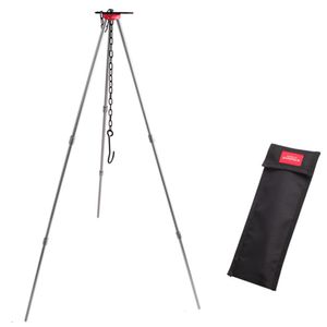 Camp Kitchen Outdoor Camping Bonfire Tripod Portable Triangle Support ForFire Hanging Pot Outdoor Campfire Cookware Picnic Cooking Grill Tool 230621