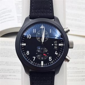 2019 Toppkvalitet Luxury Wristwatch Big Pilot Midnight Blue Dial Automatic Men's Watch 44mm Mens Watch Watches 314J