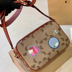 New Product C Print Camera Bag COABAG Cherry Shoulder Bags For Women Designer Bag Brown Purse Chain Crossbody Bags Leather Handbags Wallet 230209