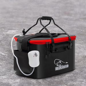 Fishing Accessories Portable EVA Bag Collapsible Bucket Live Fish Box Tackle Storage Camping Tank Water Container 230621