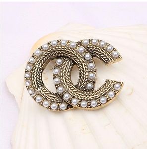 Luxurys Brand Desinger Brooch Women Rhinestone Pearl Letter Brooches Suit Pin Fashion Jewelry Clothing Decoration High Quality Accessories Gifts 20style