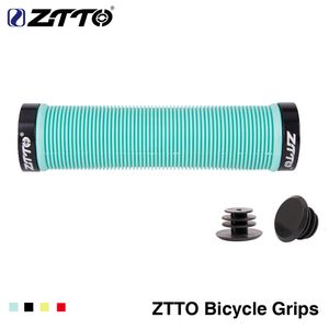 自転車ハンドルコンポーネント1ペアZTTO MTBハンドルバーグリップマウンテン折りたたみ自転車部品のためのアンチスリップバーの端にシリコンジェルロックAG15 230621