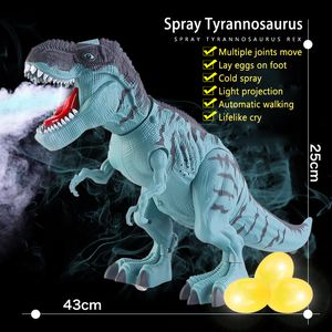 ElectricRC Animals Large Dinosaur Electric Toys Walking Jet World with Mechanical Voice Tyrannosaurus Rex Luminous Egg Children Baby Gifts 230621