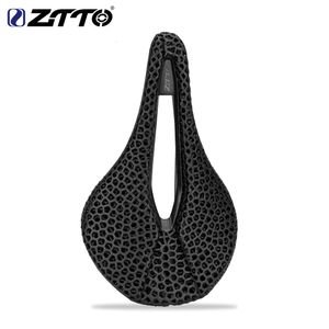 Selins de bicicleta ZTTO Selim impresso em 3D Trilhos de carbono Ti Power Material patenteado Confortável Road MTB Assento Honeycomb Almofada 230621