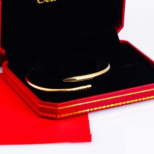 Love bangle love bracelet gold nail bracelets designer jewlery banglers Titanium Steel Diamond Rose black silver Fashion wedding Party Gift