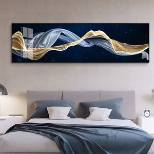 絵画抽象的なリボンキャンバス絵のポスターとプリントリビングルームベッドルームモダンホーム装飾のための北欧の壁アート写真230621