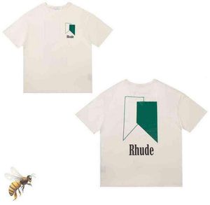 T-shirt da uomo 2023 Camicie firmate Estate Uomo Donna Rhude Designer per uomo Top Lettera Polo Ricamo Magliette Abbigliamento Maglietta a maniche corte T-shirt grandi Taglia S-xl