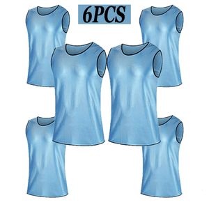Other Sporting Goods 6 PCS For Children And Adults Soccer Exercise Numbered Pinnies Football Jerseys Team Training Bibs Sports Practice Vest 230621