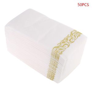 Table Napkin Disposable Hand Towels & Decorative Bathroom Napkins Soft Absorbent Linen-Feel Paper Guest JUL3